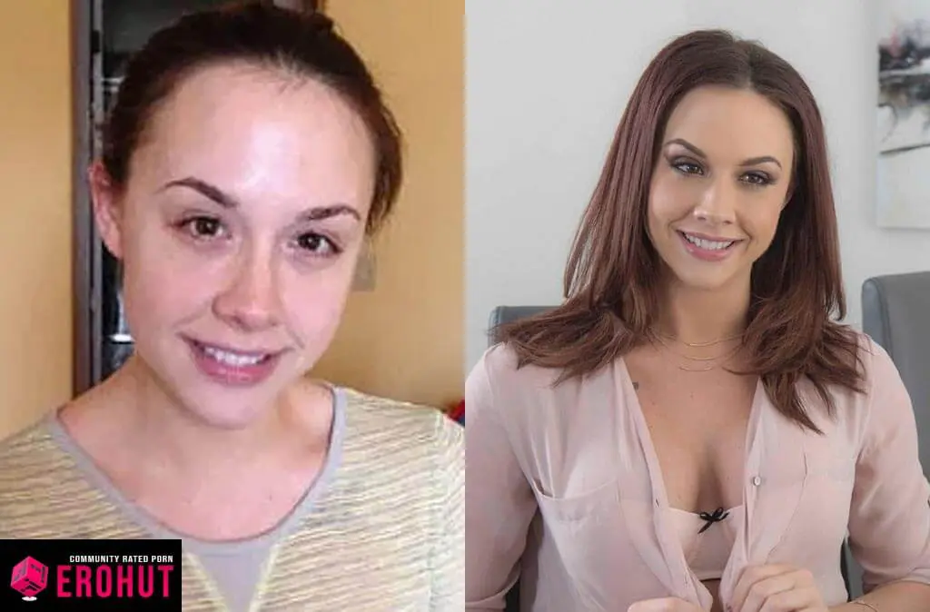Chanel Preston with and Without Makeup