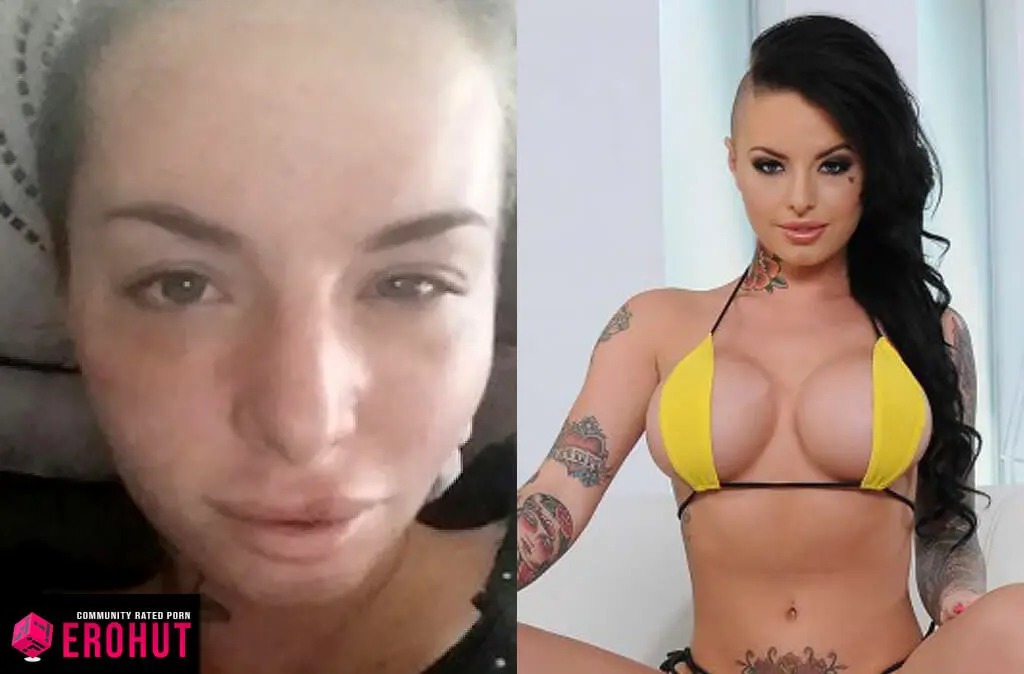 Christy Mack with and Without Makeup