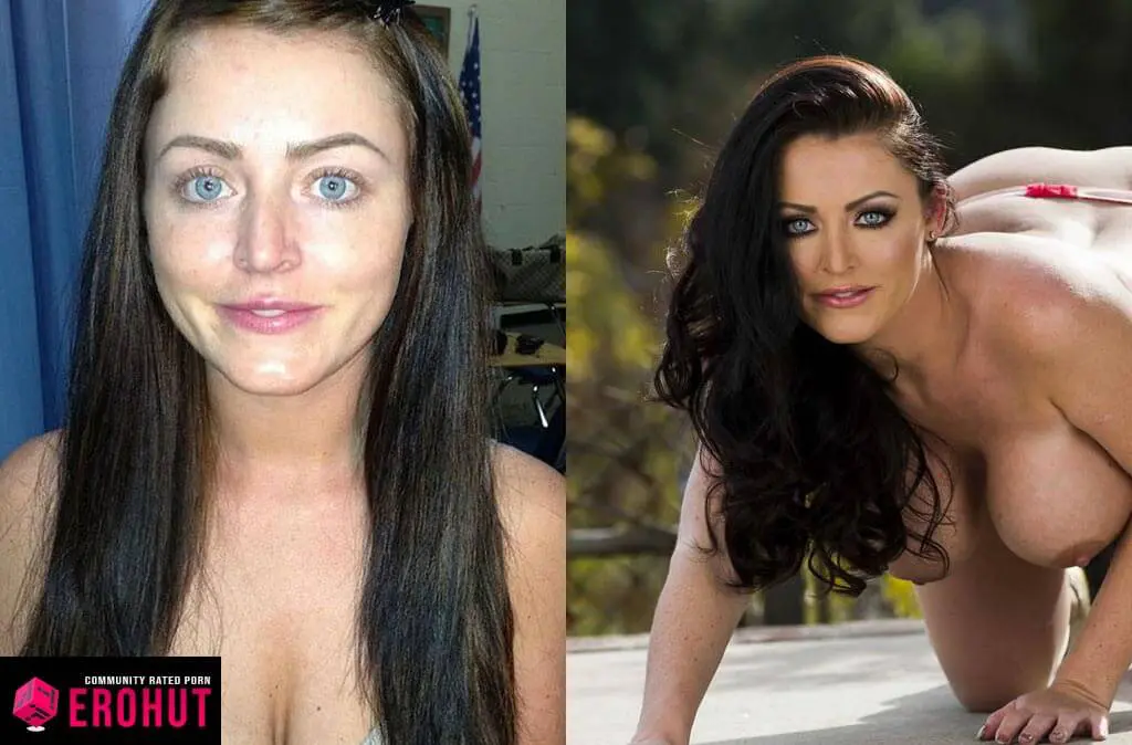 Sophie Dee with and Without Makeup
