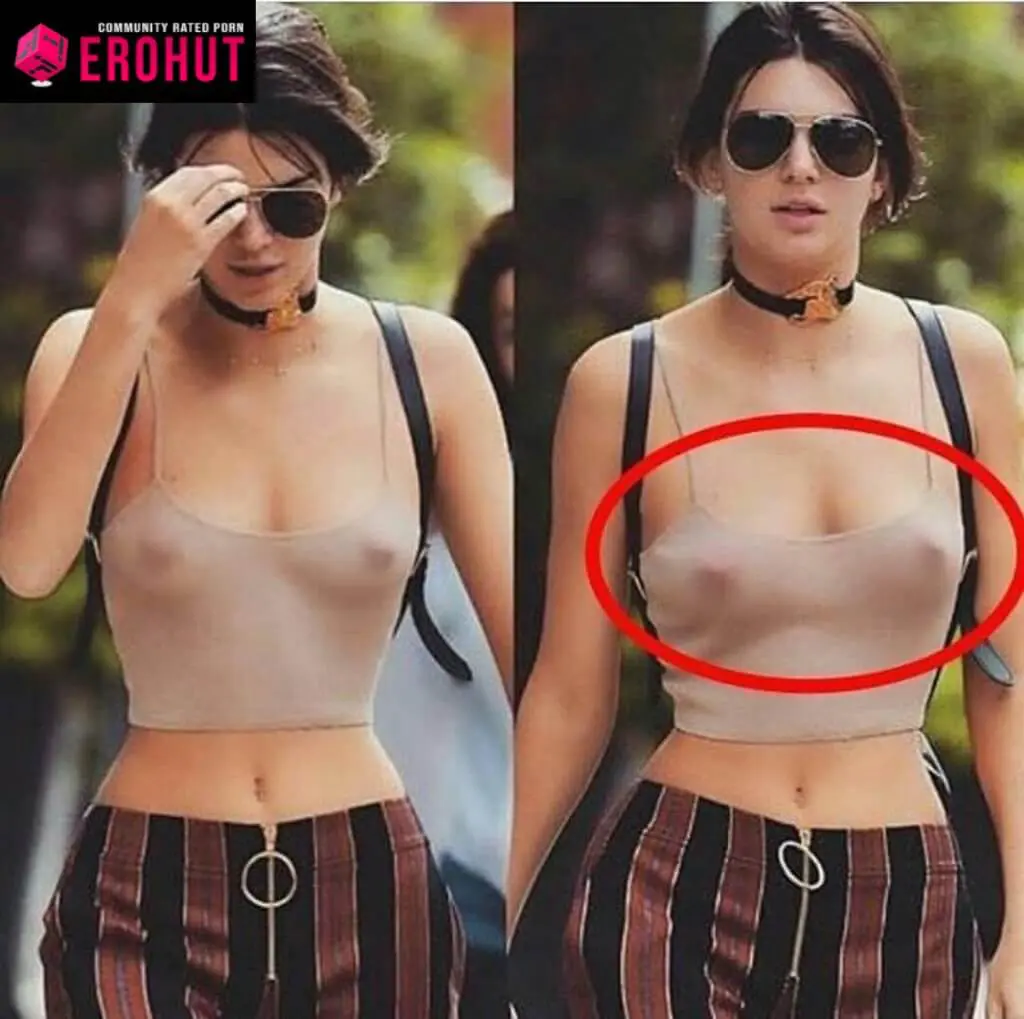 Kendall Jenner No Bra, Nipples