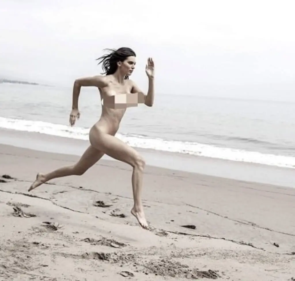 Kendal Jenner Naked Beach Sprint